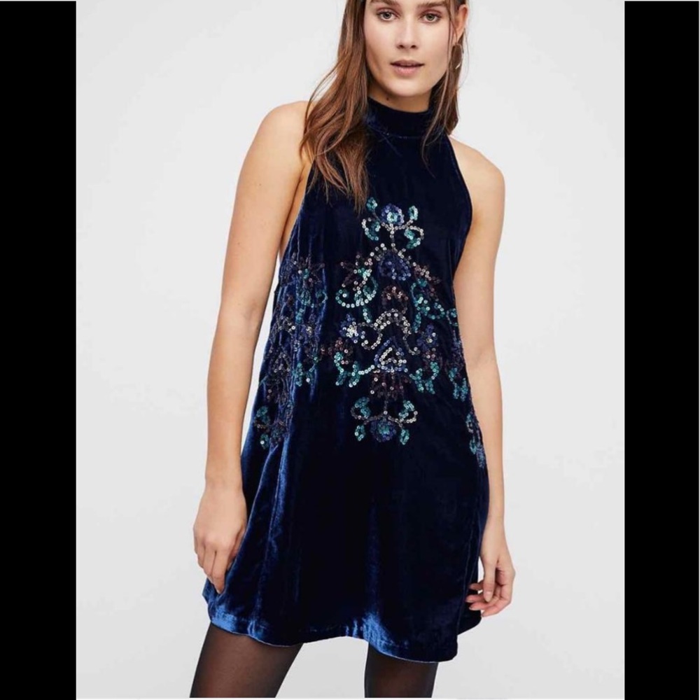 Free People Blue Shift Dress